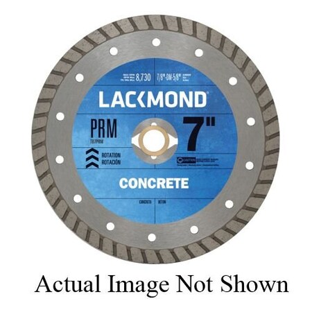 Lackmond Diamond Blade, Turbo, Series PRM Series, 12 Diameter Blade, 1 in, 20 mm ArborShank TB12PRM